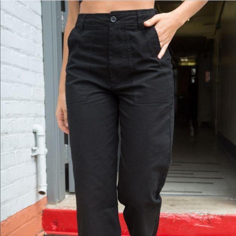 John Galt/ brandy melville black workwear pants